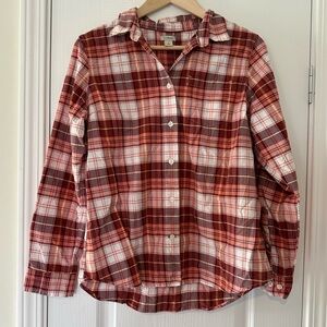 L.L. Bean Plaid Long Sleeve Button Down